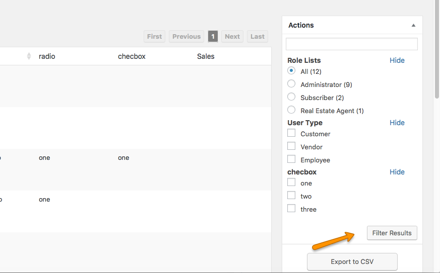 You will also see the filter in the sidebar where you can filter users by any attribute